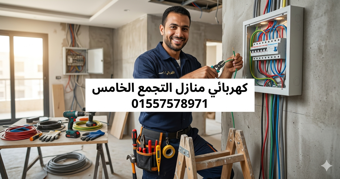 كهربائي منازل في التجمع الخامس اثناء عمله