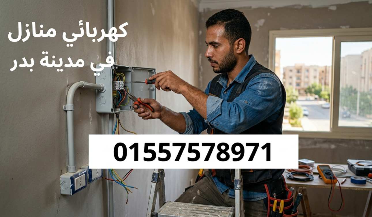 كهربائي منازل في مدينة بدر اثناء عمله