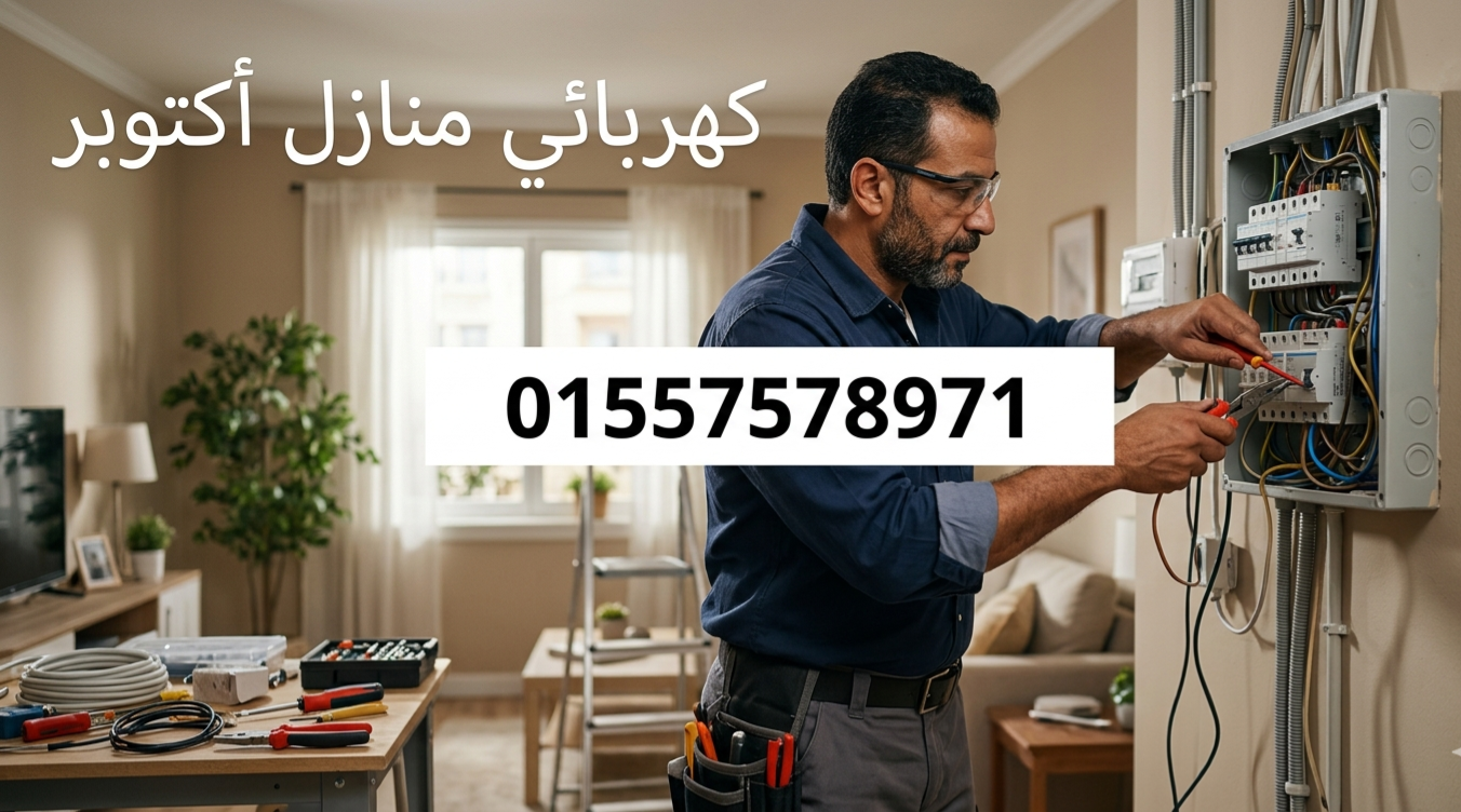 كهربائي منازل في 6 اكتوبر اثناء عمله
