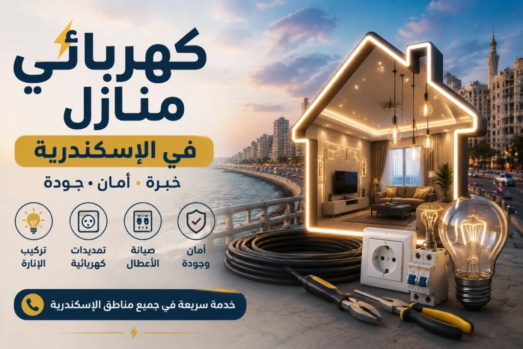 كهربائي منازل في الإسكندرية لخدمات الكهرباء المتكاملة