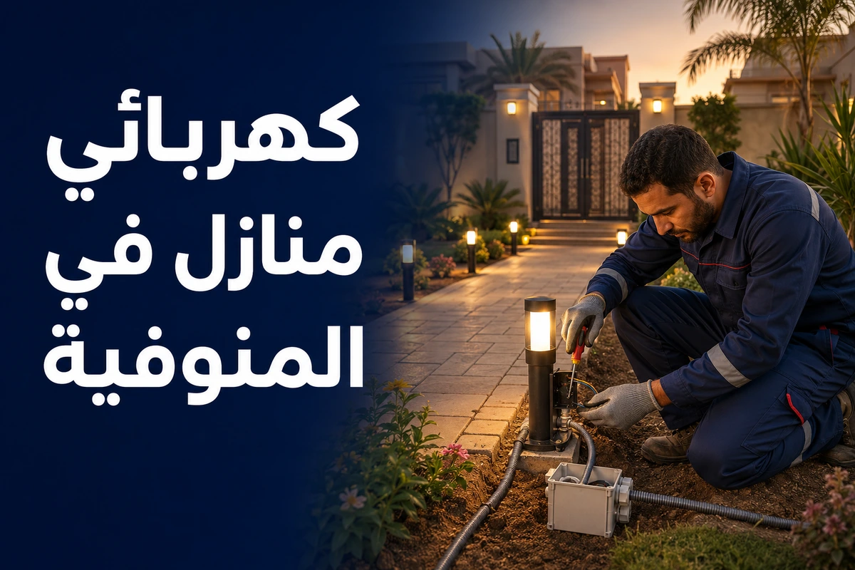 كهربائي منازل في المنوفية لأعمال الإضاءة الحديثة
