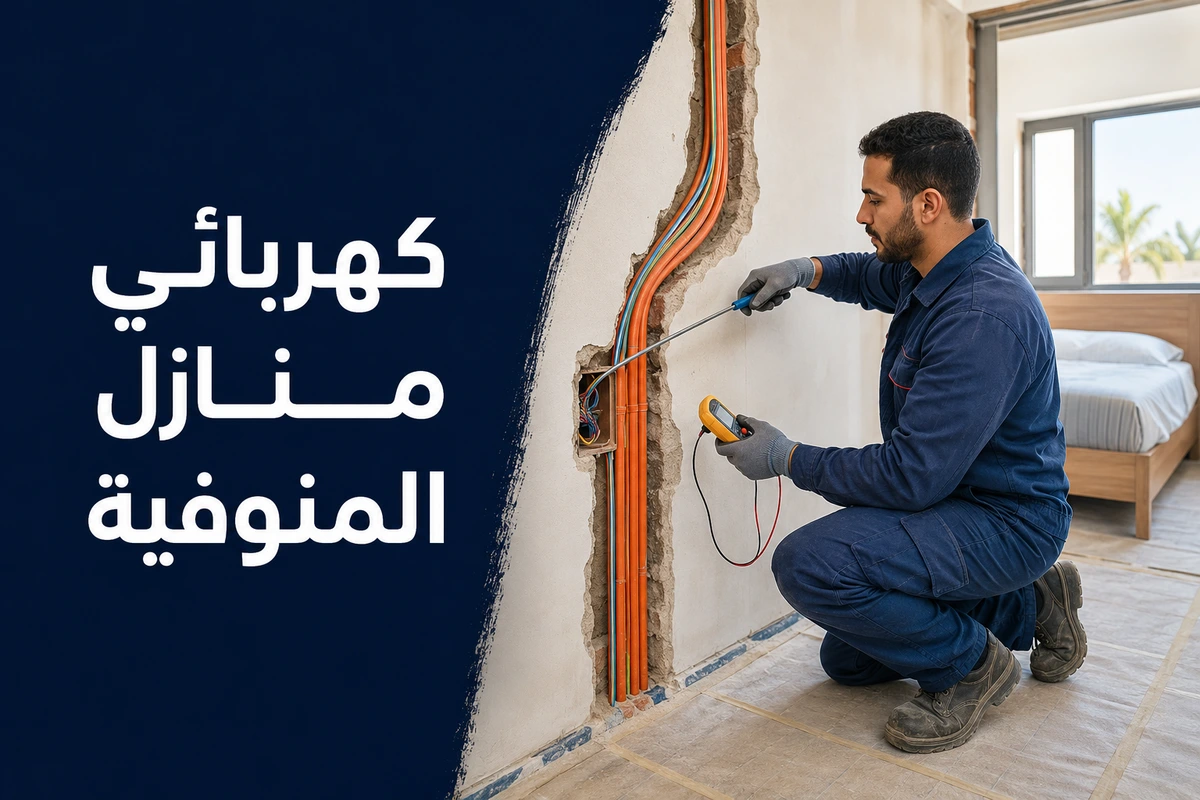 كهربائي منازل في المنوفية لأعمال تجديد الشبكات الاحترافية