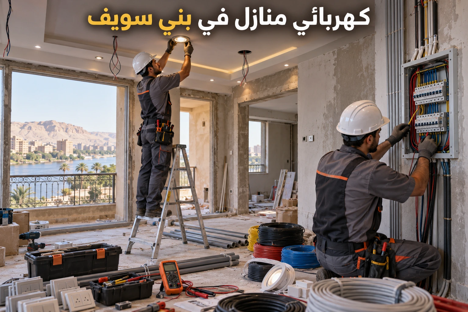 كهربائي منازل في بني سويف للعمل بأجود الخامات