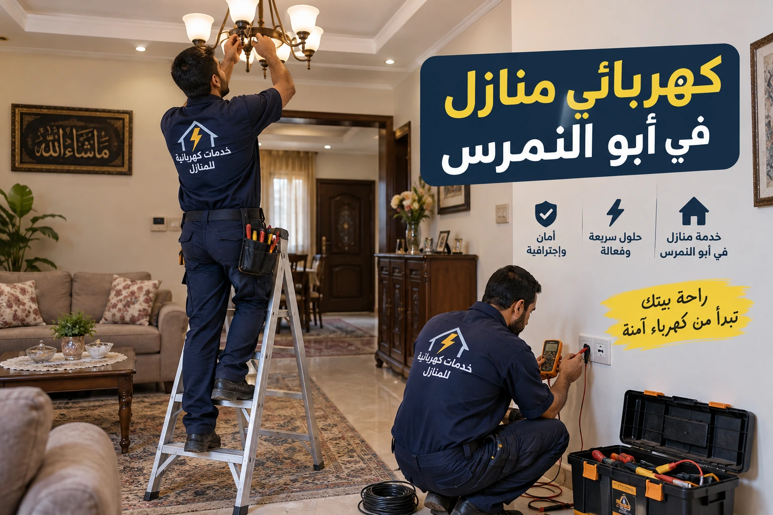 كهربائي منازل في أبو النمرس تأسيس بأعلى جودة