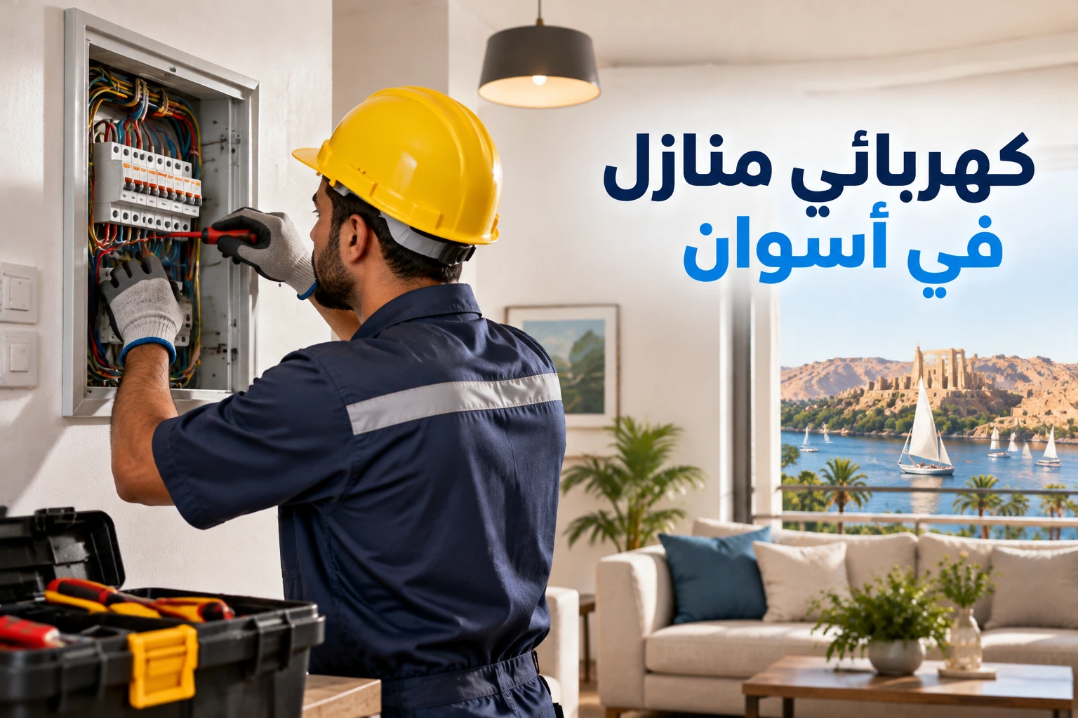 كهربائي منازل في أسوان لأعمال الصيانة الدورية