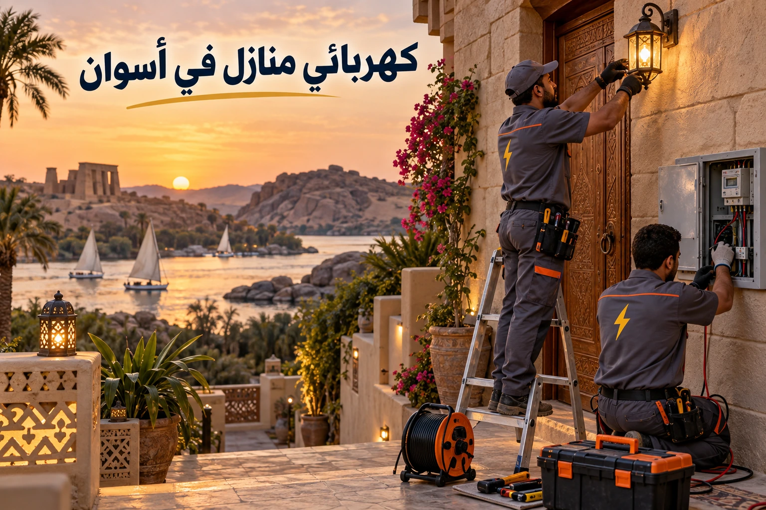 كهربائي منازل في أسوان للأعمال الاحترافية