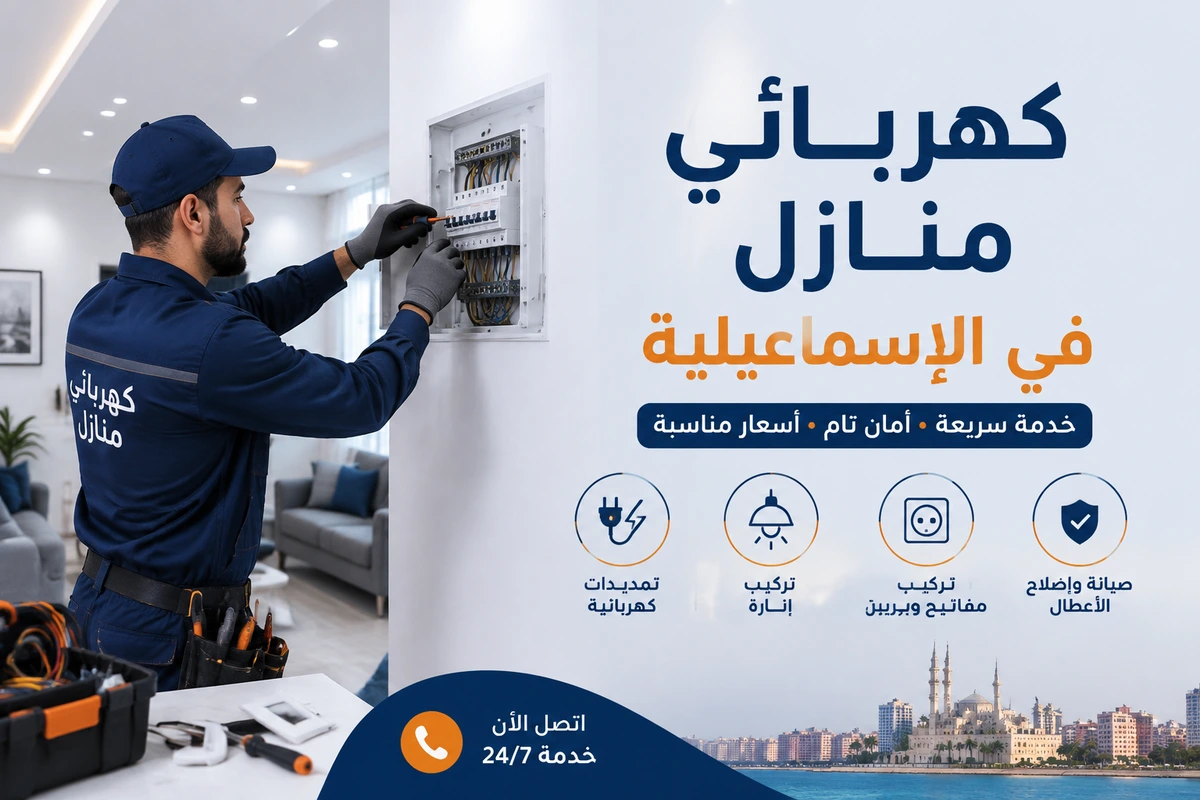 كهربائي منازل في الإسماعيلية أعمال احترافية على يد متخصص