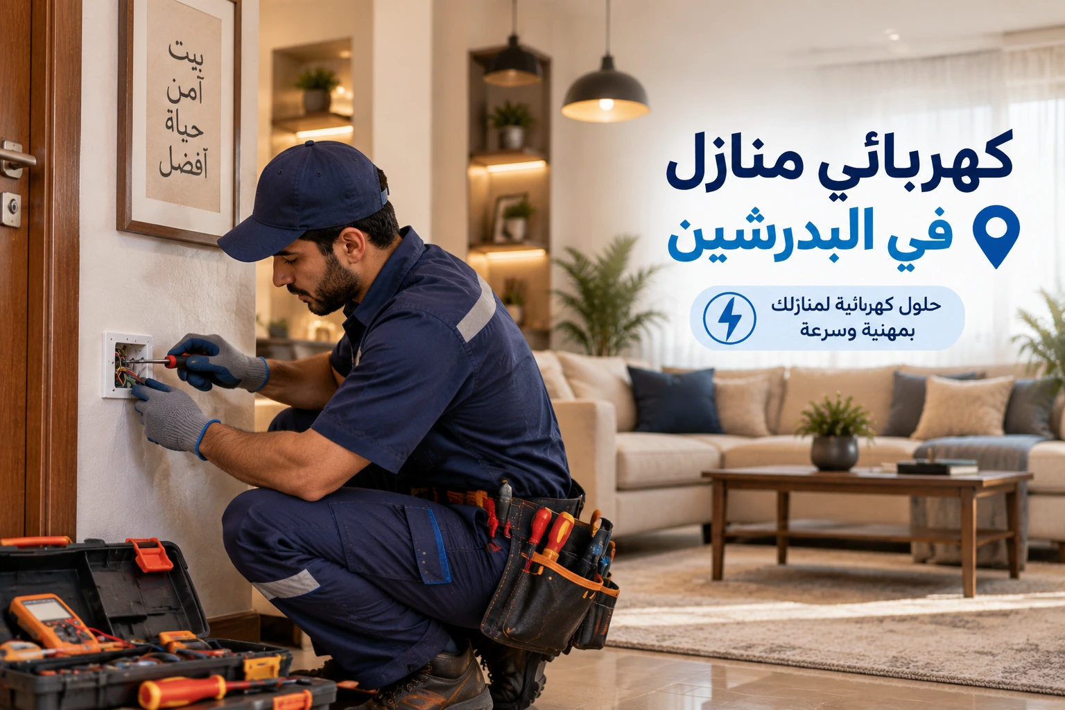 كهربائي منازل في البدرشين لأعمال التأسيس والصيانة