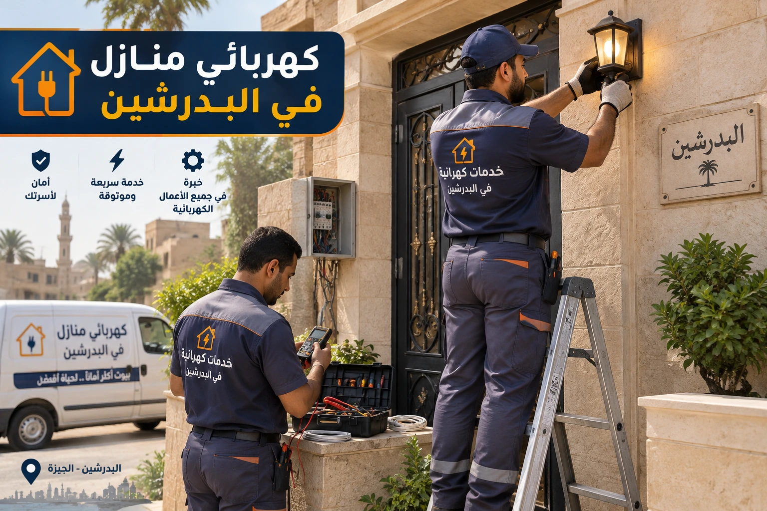 كهربائي منازل في البدرشين لتقديم شهادة ضمان على الأعمال