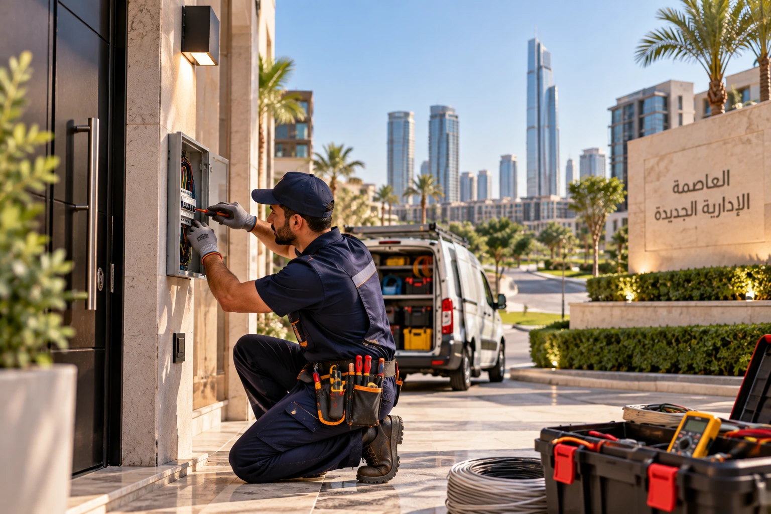 كهربائي منازل في العاصمة الإدارية الجديدة ملتزم بالمواعيد