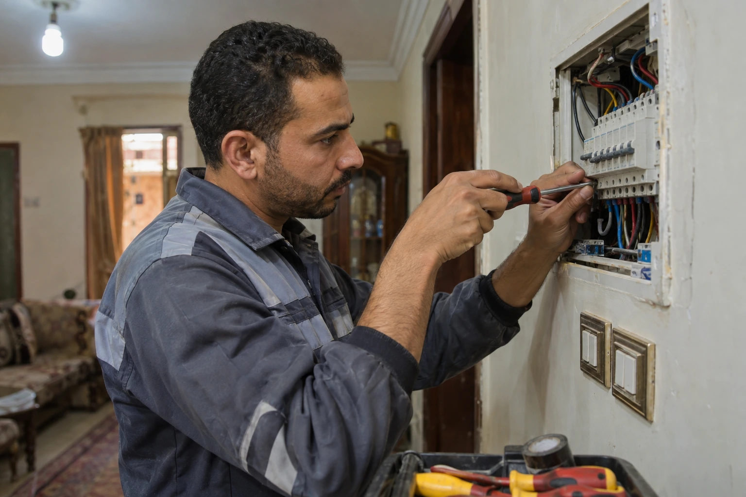 كهربائي منازل في المطرية لأعمال الصيانة السريعة