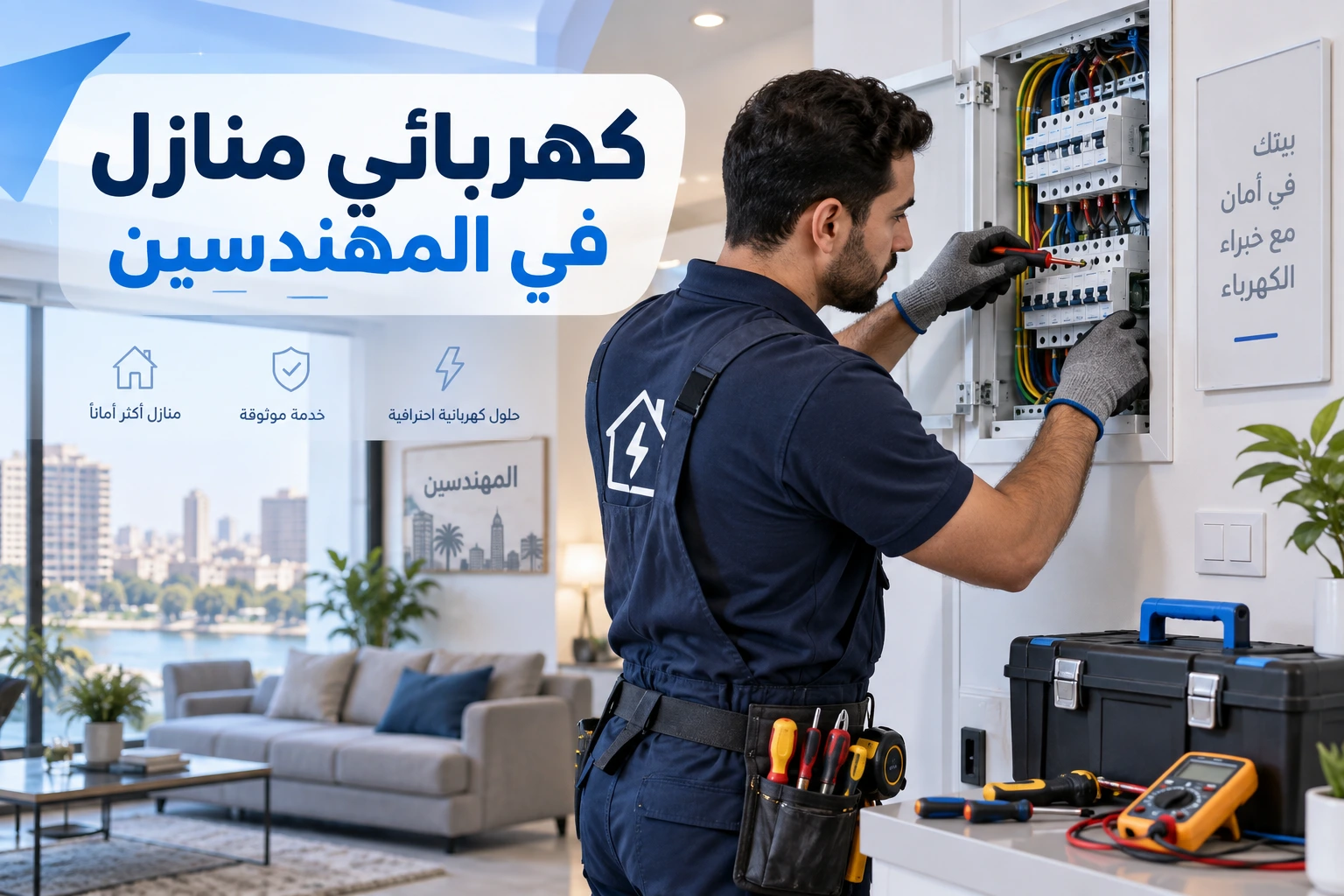 كهربائي منازل في المهندسين لخدمات الصيانة الاحترافية