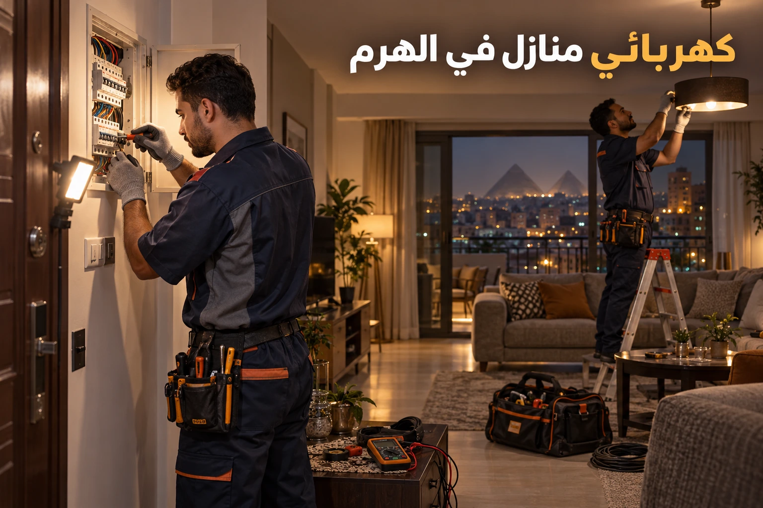 كهربائي منازل في الهرم يقدم لك ضمانًا