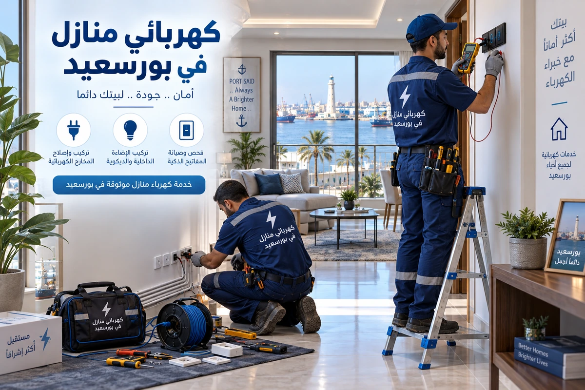 كهربائي منازل في بورسعيد لأعمال الصيانة السريعة