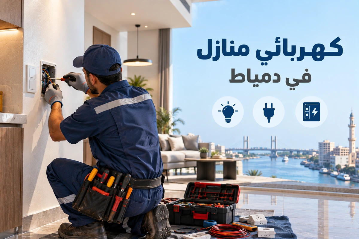كهربائي منازل في دمياط يقدم لك شهادة ضمان على الأعمال المختلفة