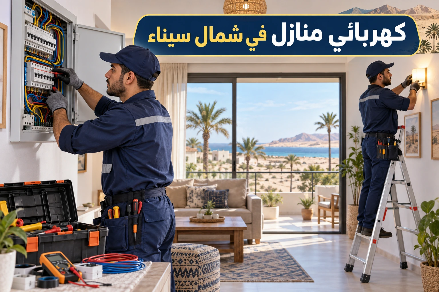 كهربائي منازل في شمال سيناء لأعمال التأسيس والصيانة