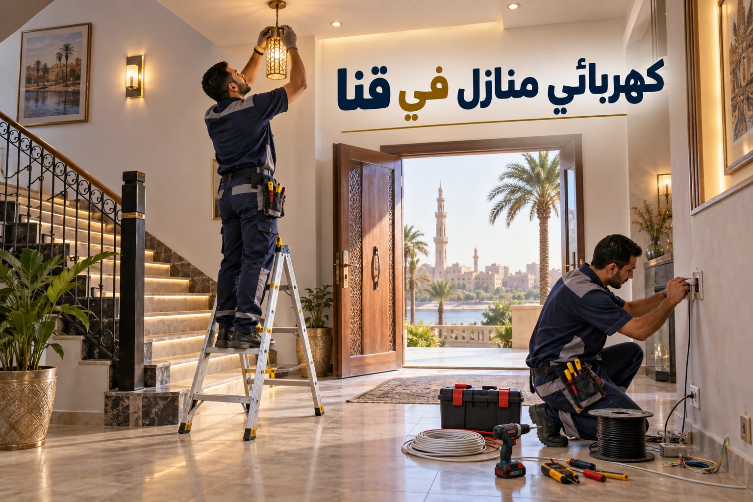 كهربائي منازل في قنا لأعمال التأسيس المتكاملة