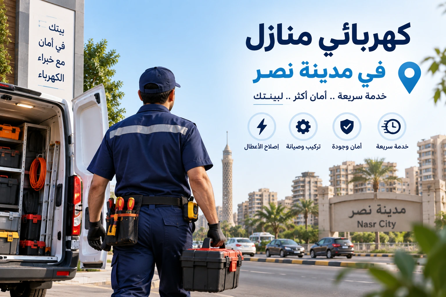 كهربائي منازل في مدينة نصر للأعمال الاحترافية