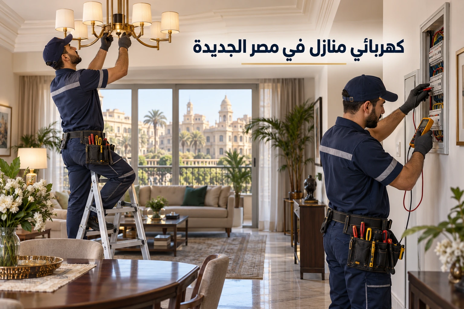 كهربائي منازل في مصر الجديدة بعمل وفقًا للجود المصري