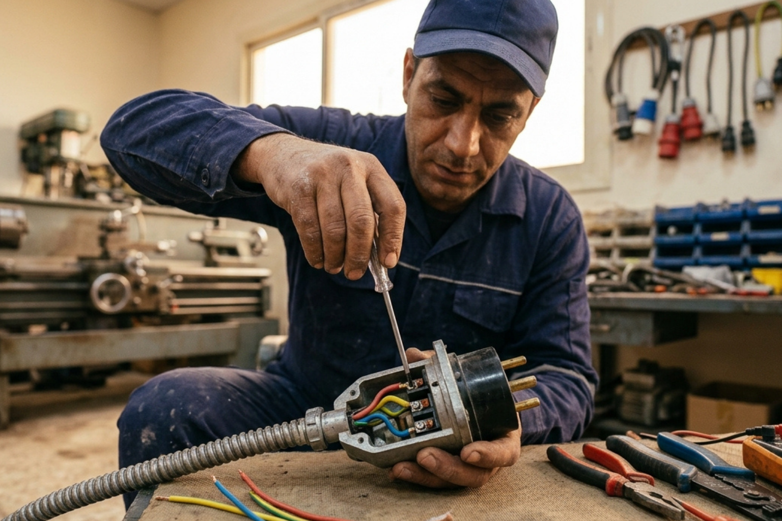 أشكال مفاتيح كهرباء فينوس مع كهربائي