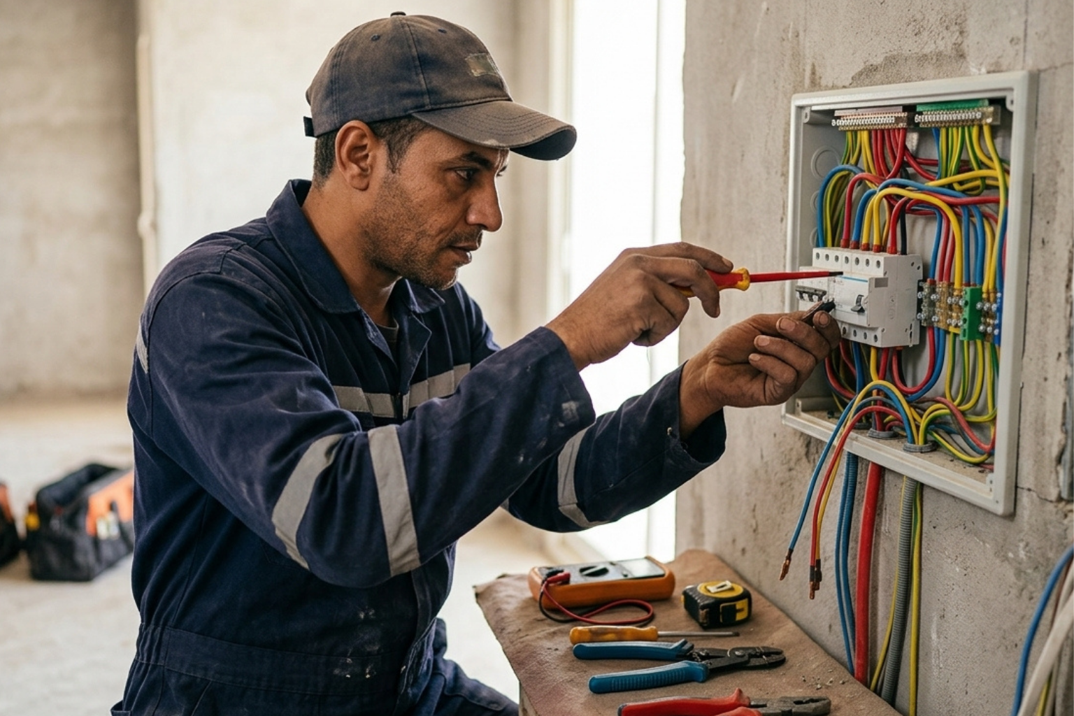أشكال مفاتيح كهرباء فينوس مع كهربائي