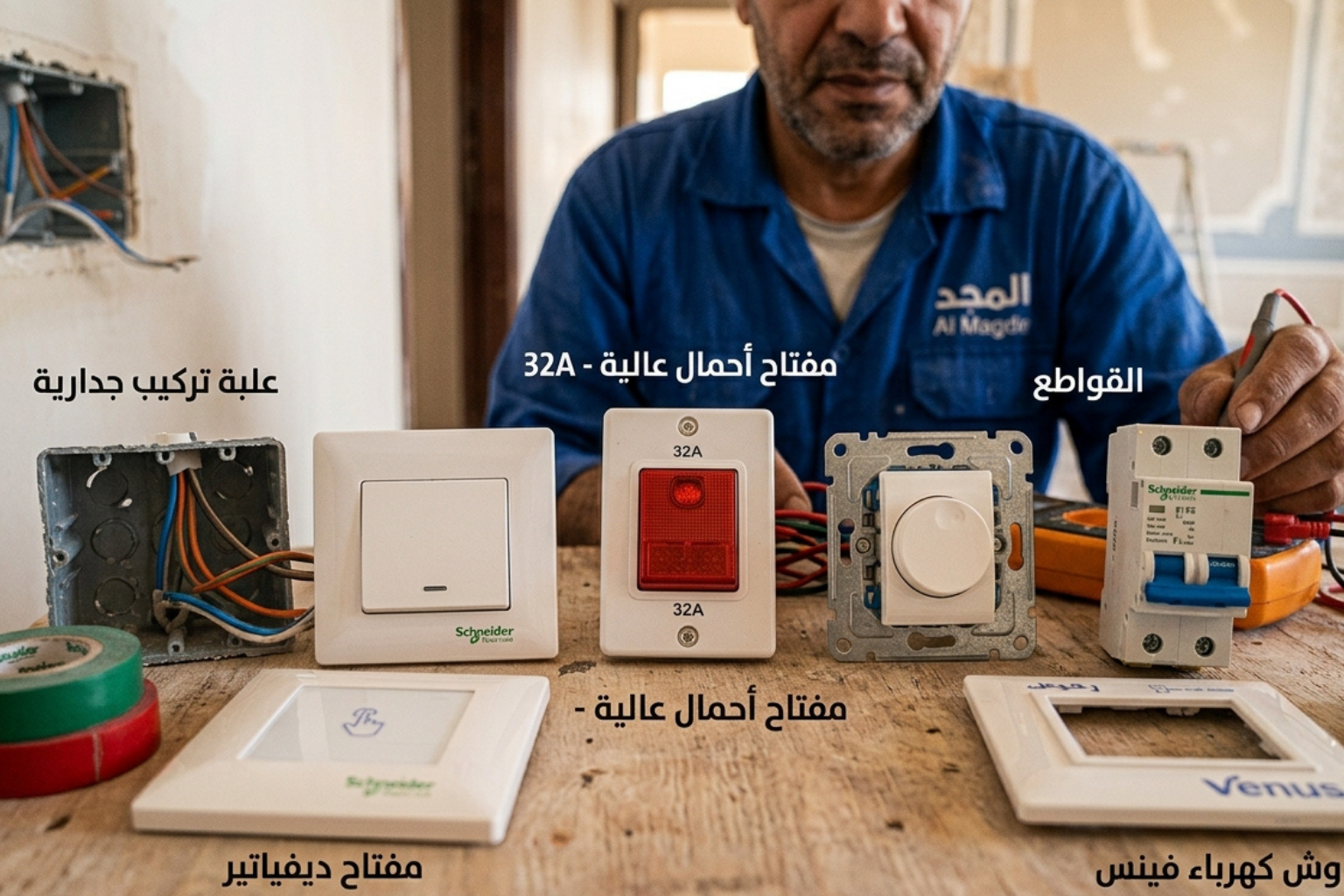 انواع مفاتيح الكهرباء