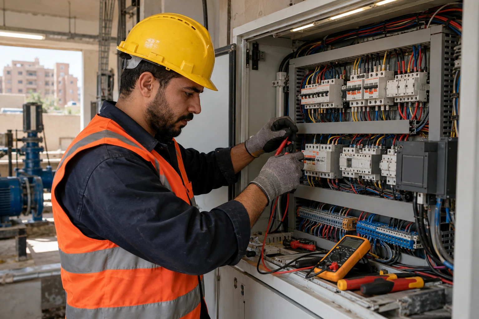 كهربائي كنترول لضمان الجودة في التنفيذ