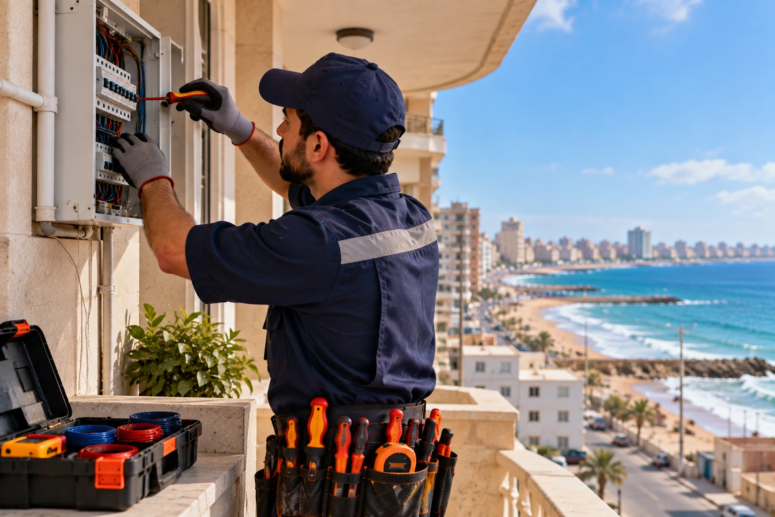 كهربائي منازل في العجمي لأعمال الصيانة الدورية